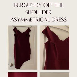 Burgundy Off-the-Shoulder Dress